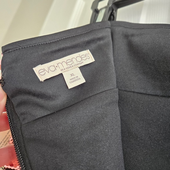 Eva Mendes for New York & Co. Two-Toned Sequin Pencil Skirt - Pink/Silver - Picture 4 of 10